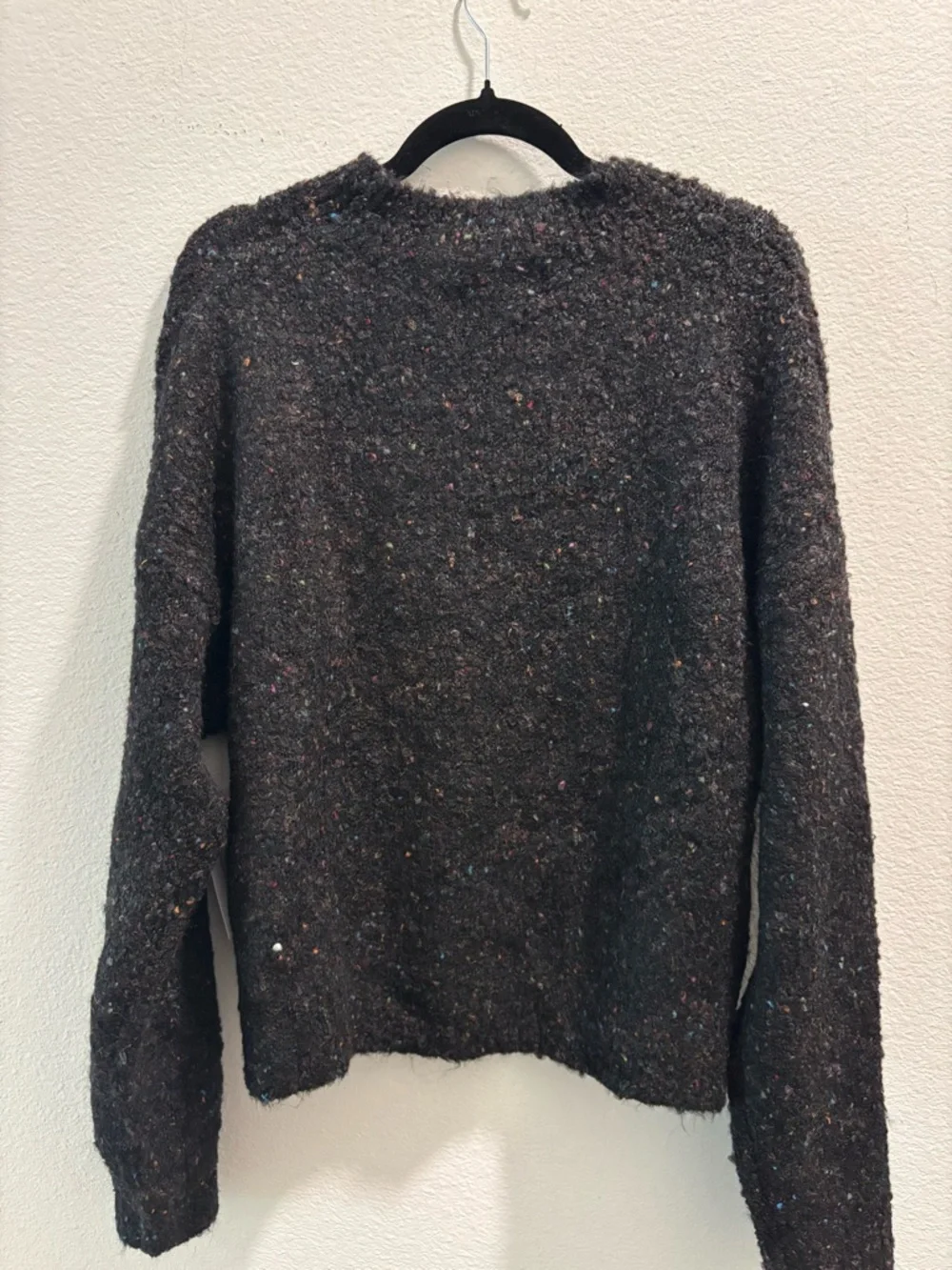 NWT Spiritual Gangster Peace Out Black Speckled Crewneck Sweater, size M - Picture 6 of 7